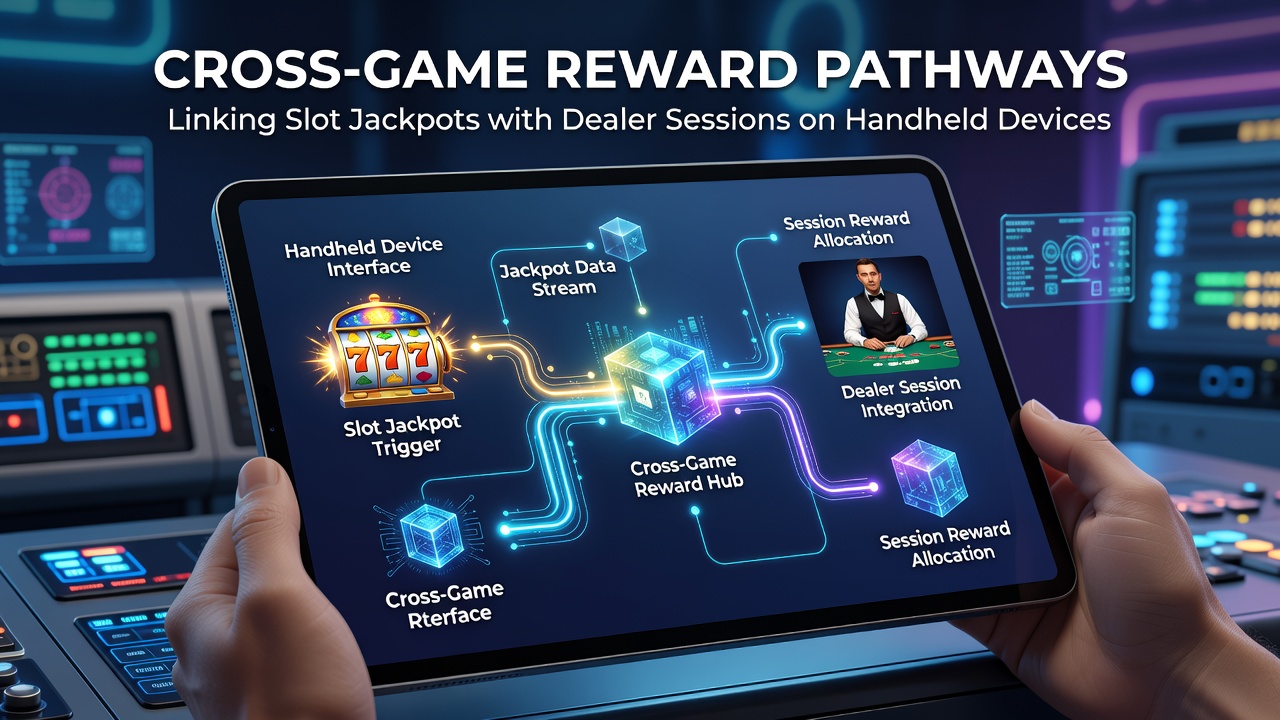 Mobile Schnittstelle mit verknüpften Jackpot- und Dealer-Belohnungen